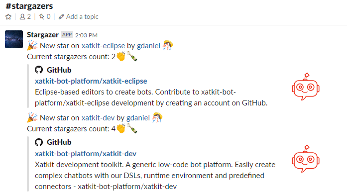GitHub bot to alert you on Slack when you get new fans