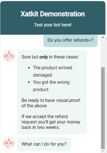 Visualizing a markdown text in a chatbot